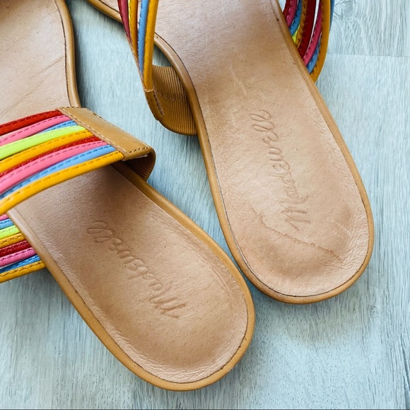 Madewell The Meg Slide Sandal Rainbow Sz 8 - Picture 4 of 9